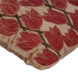Tulip Around - Green & Purple Velvet Throw Cushion Cover