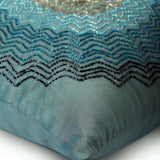 Blue Blast Beaded Euro Sham Cover
