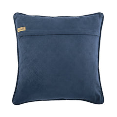 Blue Leather Weave - Blue Faux Leather Decorative Euro Sham