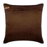 Blue Peacock - Brown Art Silk Decorative Euro Sham