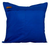 Blue Ripples - Blue Art Silk Throw Pillow Cover