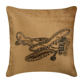 Bon Voyage - Pearl Beige Velvet Decorative Euro Sham