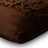 Brown Knots - Brown Velvet Decorative Euro Sham