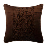 Brown Knots - Brown Velvet Decorative Euro Sham