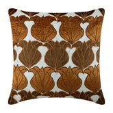 Brown Lotus Dreams Pillow Cover