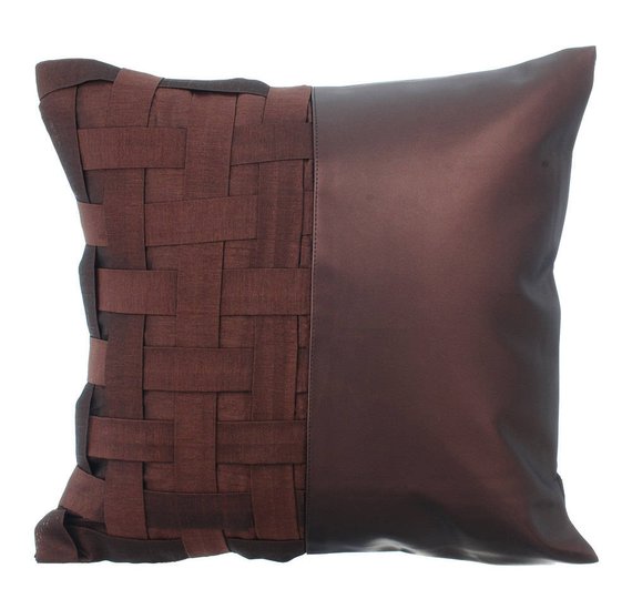 Brown N Half Pillow Cover