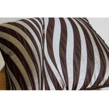 Brown Waves - Brown Jacquard Weave Decorative Euro Sham