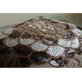 Brown Wildflower Floral Decorative Euro Sham