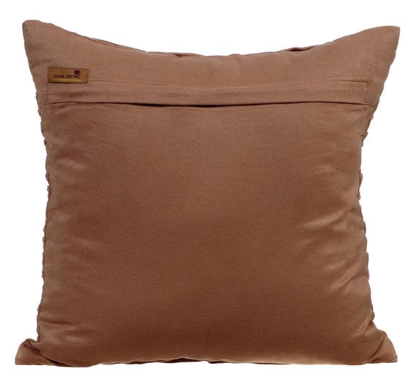 Brown Wind Folds - Brown Faux Suede Throw Pillow Cover