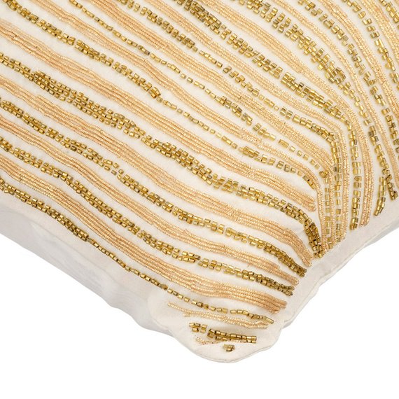 Burning Gold Silk Throw Pillow Cover