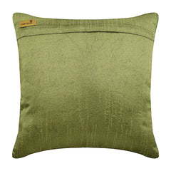 Butterfly Envy - Green Art Silk Decorative Euro Sham