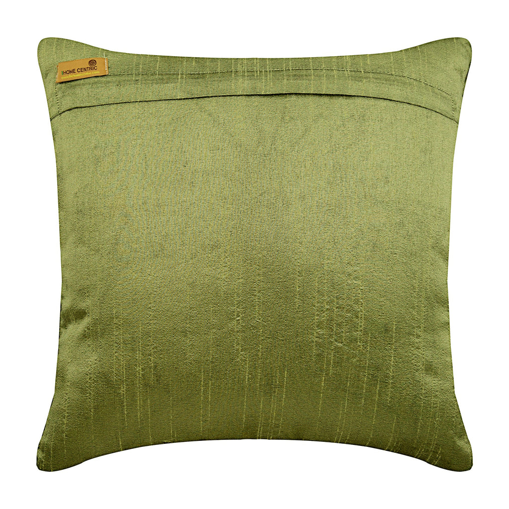Butterfly Envy - Green Art Silk Throw Cushion Cover