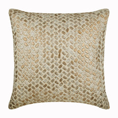 Cafe Latte - Beige Art Silk Decorative Euro Sham