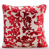 Cayenne Red Florals Pillow Cover