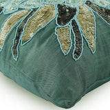 Centerpiece - Teal Blue Art Silk Decorative Euro Sham