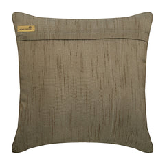 Champagne Brown Waves - Light Brown Art Silk Decorative Euro Sham