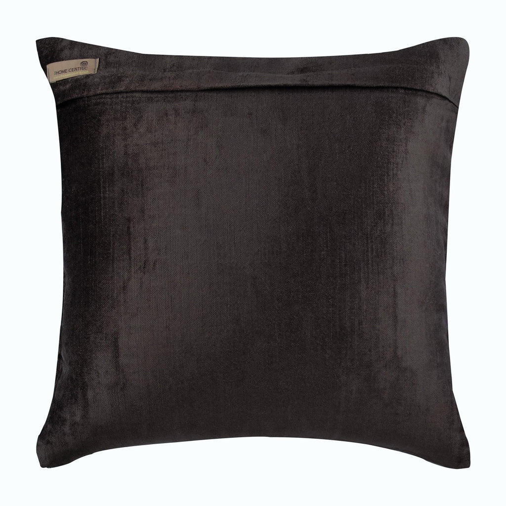Charcoal Spill - Charcoal Gray Velvet Throw Pillow Cover