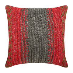 Cherry Commet - Red Art Silk Decorative Euro Sham