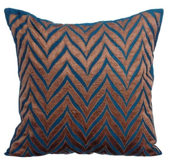 Chevron Fuchsia Glam - Fuchsia Pink Art Silk Throw Pillow Cover