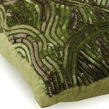 Chlorophyll Beaded Throw Pillow Cover