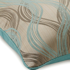 Cloud Illusions - Blue Jacquard Silk Decorative Euro Sham