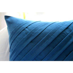Contemporary Blue - Blue Faux Suede Decorative Euro Sham