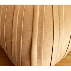 Contemporary Tan - Tan Beige Faux Suede Throw Pillow Cover