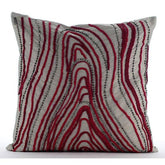 Cranberry Circuit - Gray Taffeta Decorative Euro Sham