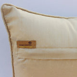 Blonde Damask - Gold Velvet Throw Pillow Cover