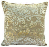 Blonde Damask - Gold Velvet Throw Pillow Cover