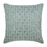 Crystal Buttercups - Light Blue Art Silk Decorative Euro Sham