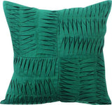 Brown Pintuck Block - Brown Linen Throw Pillow Cover