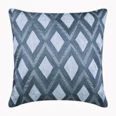Dream Magnet - Metallic Blue Faux Leather Decorative Euro Sham
