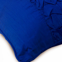 Electric Blue Knots - Blue Art Silk Throw Pillow Cover