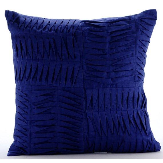Brown Pintuck Block - Brown Linen Throw Pillow Cover