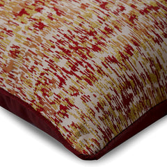 Foiled Red Decor - Red Jacquard Decorative Euro Sham