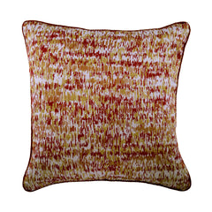 Foiled Red Decor - Red Jacquard Decorative Euro Sham