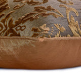 Blonde Damask - Gold Velvet Throw Pillow Cover