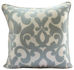 Forever Damask - Blue Jacquard Weave Decorative Euro Sham