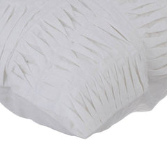 Free Spirit - White Cotton Linen Throw Pillow Cover