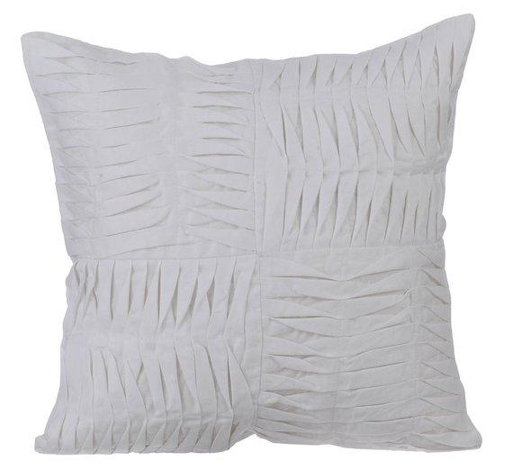 Brown Pintuck Block - Brown Linen Throw Pillow Cover