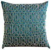Geometric Royal Peacock Green Euro Sham