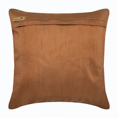 Gold Brown Bricks - Gold Brown Art Silk Decorative Euro Sham