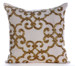 Gold Encrusted Pillow Cover