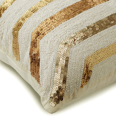 Gold Gong - Gold Silk Throw Pillow Cover