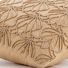 Gold Jardin - Gold Taffeta Throw Pillow Cover