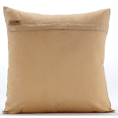 Gold Jardin - Gold Taffeta Throw Pillow Cover