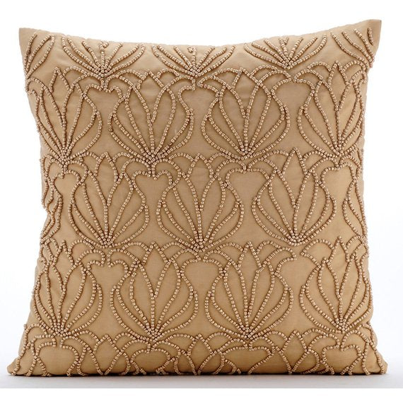 Gold Jardin Pillow Cover