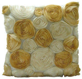 Black Rose - Black & Silver Art Silk Decorative Euro Sham