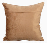 Gold Sapphires - Gold Velvet Throw Pillow Cover
